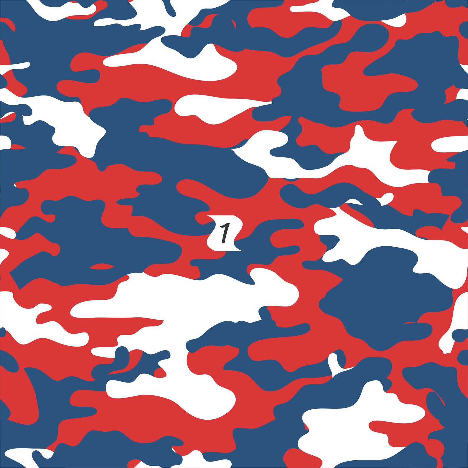 Red White Blue Camouflage HTV Vinyl Camo Printed Heat Transfer Etsy