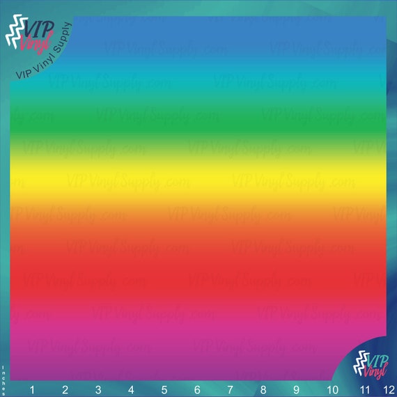 Rainbow Ombre Pattern HTV Vinyl - Heat Transfer Vinyl or Outdoor Adhesive  Vinyl - Rainbow Pattern 204B