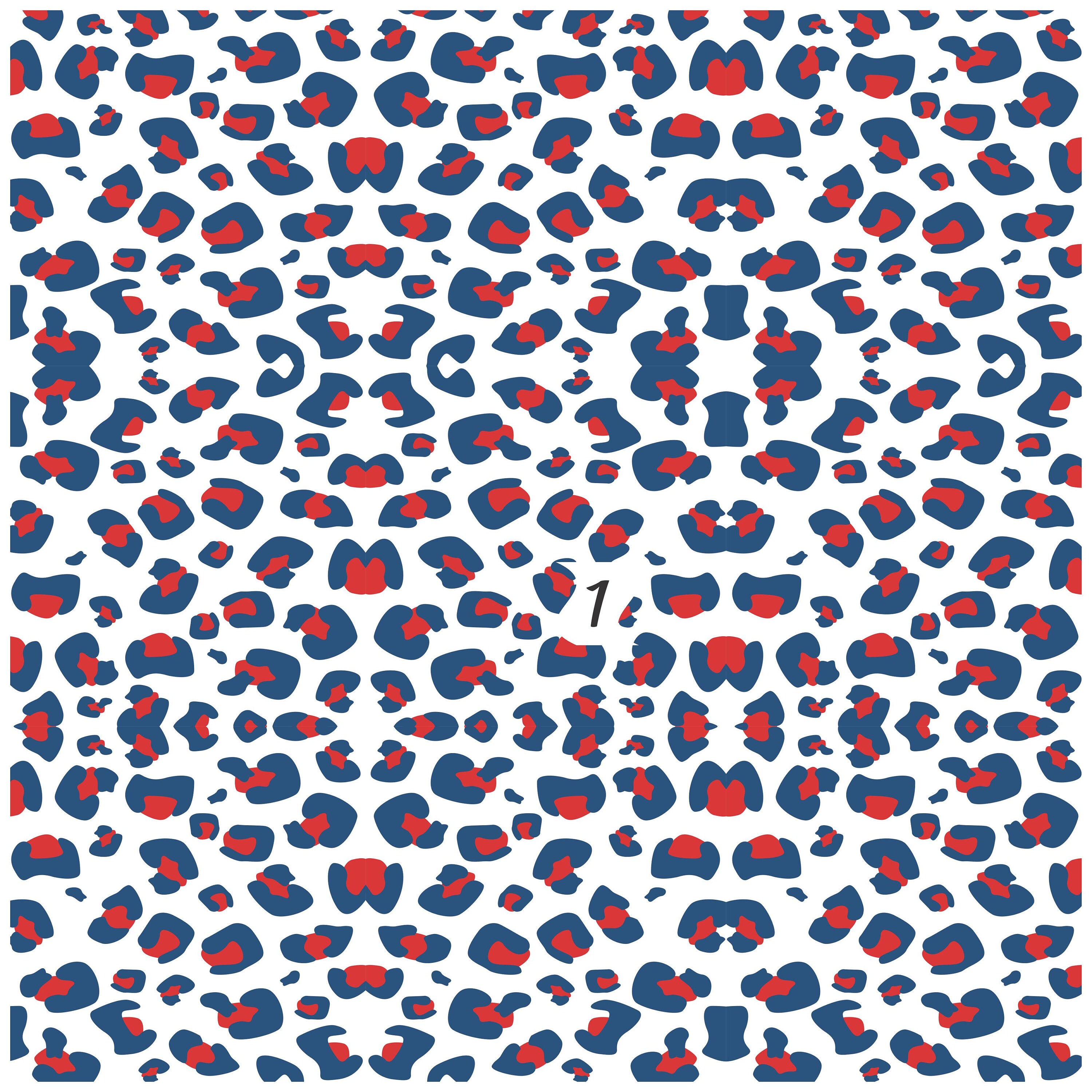 Red White & Blue Leopard Print Vinyl HTV or Adhesive Animal Etsy