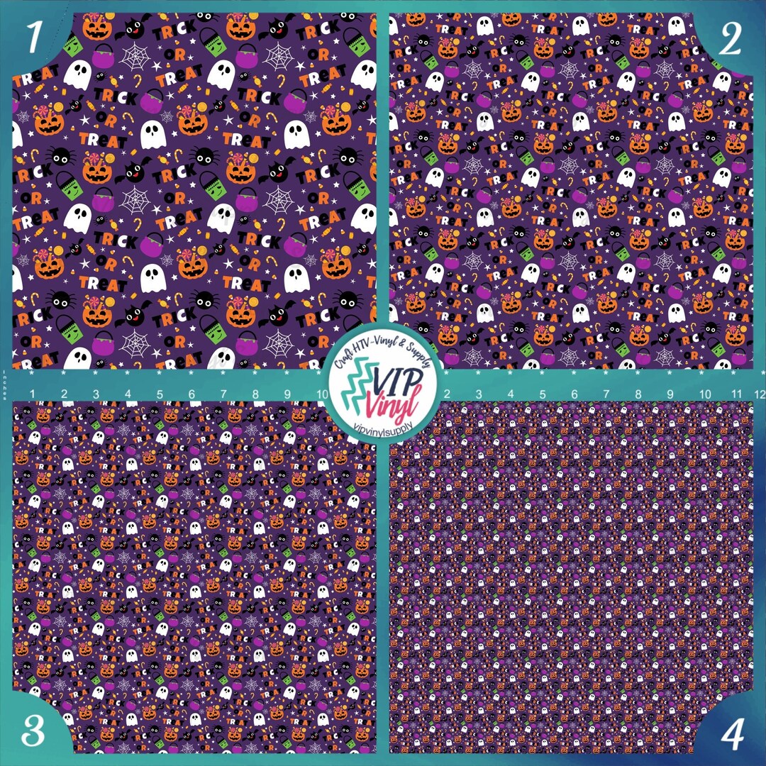 Halloween Patterned HTV Vinyl Outdoor Adhesive Vinyl or Heat Etsy