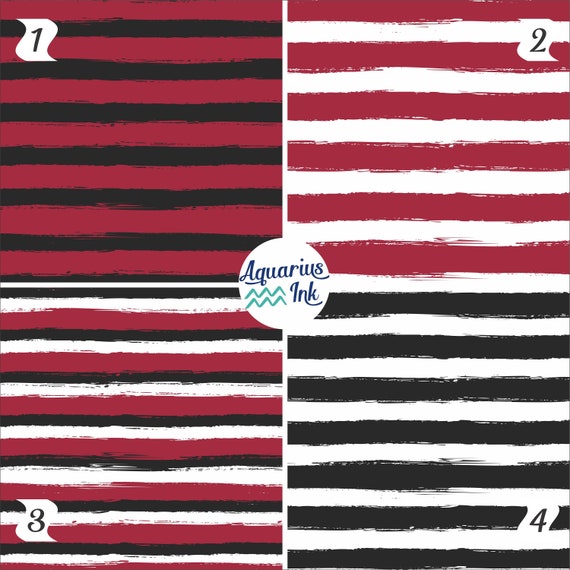 Striped HTV Vinyl, Cardinal White & Black Patterned Vinyl Sheets