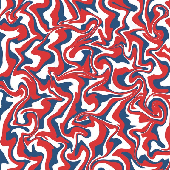 Red White and Blue Oil Slick Pattern HTV Vinyl, Heat Transfer