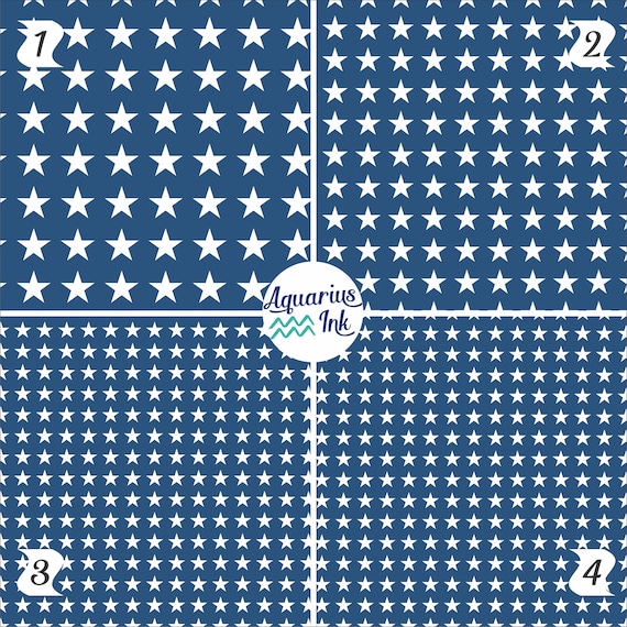 White Stars on Blue Printed Vinyl Sheets HTV Vinyl, Pattern Heat Tranfer  Vinyl Sheets or Adhesive Vinyl Sheets 2062D 