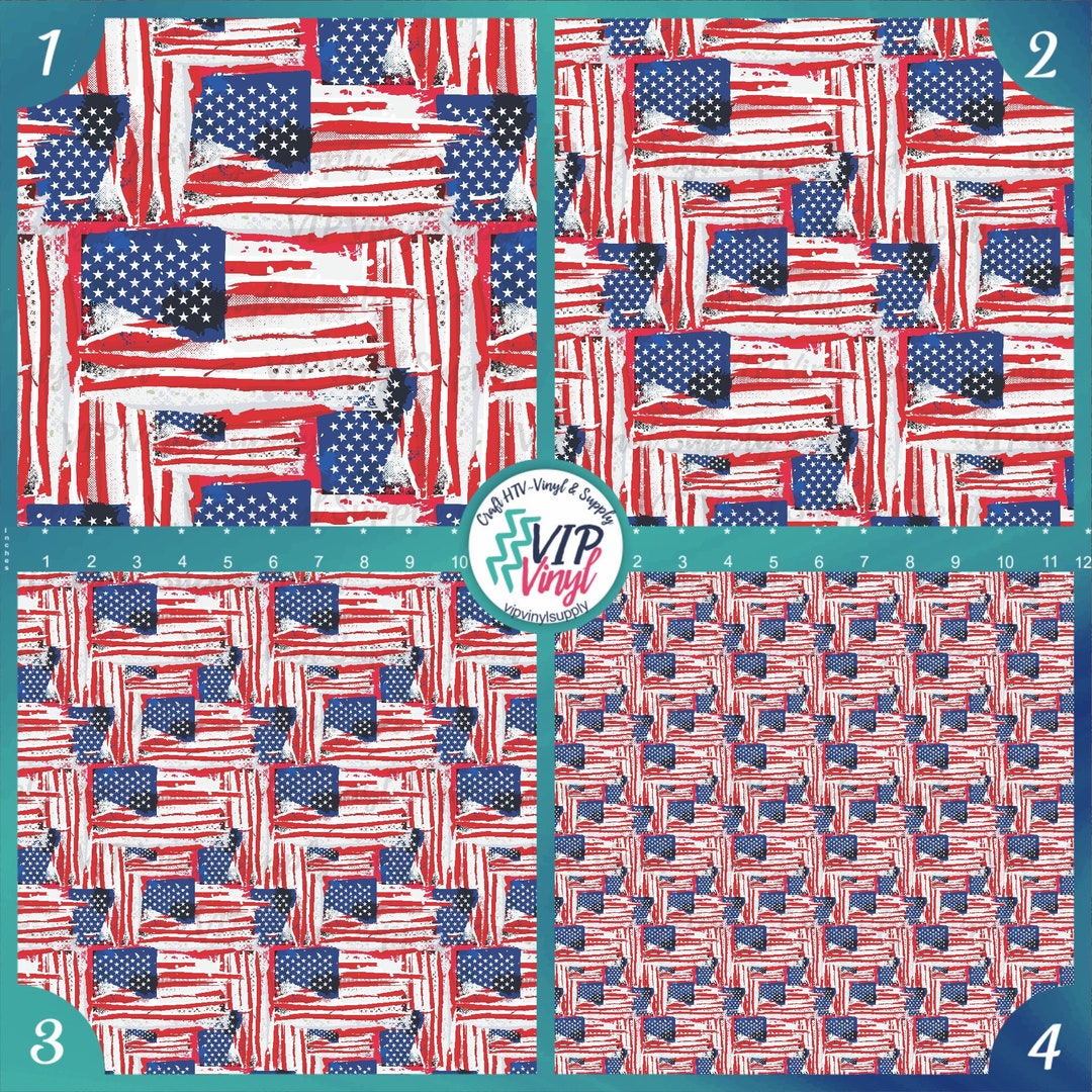 Stars & Stripes HTV Vinyl Patriotic Vinyl American Flag - Etsy
