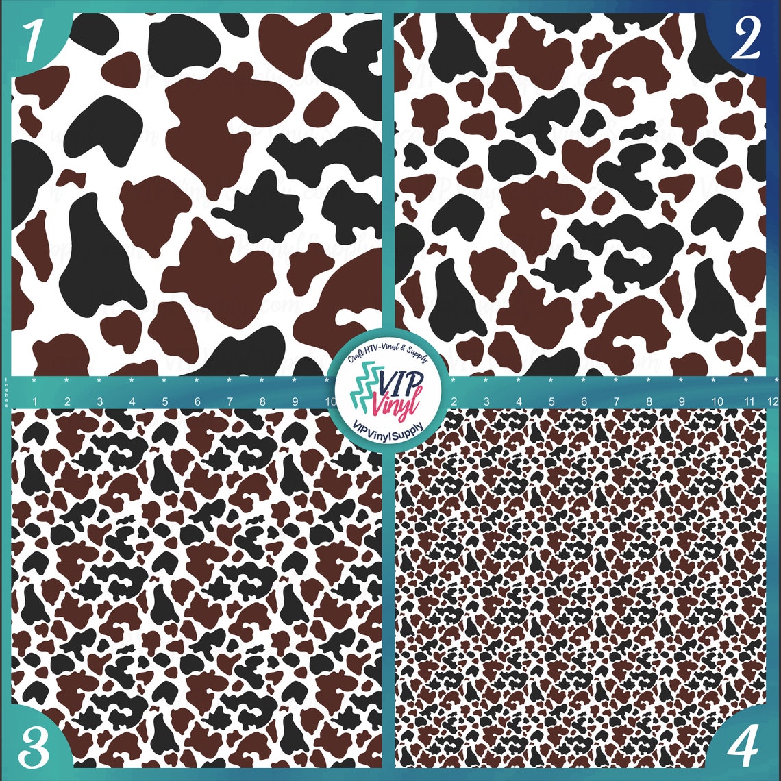 cow print htv vinyl heat transfer or outdoor adhesive animal etsy