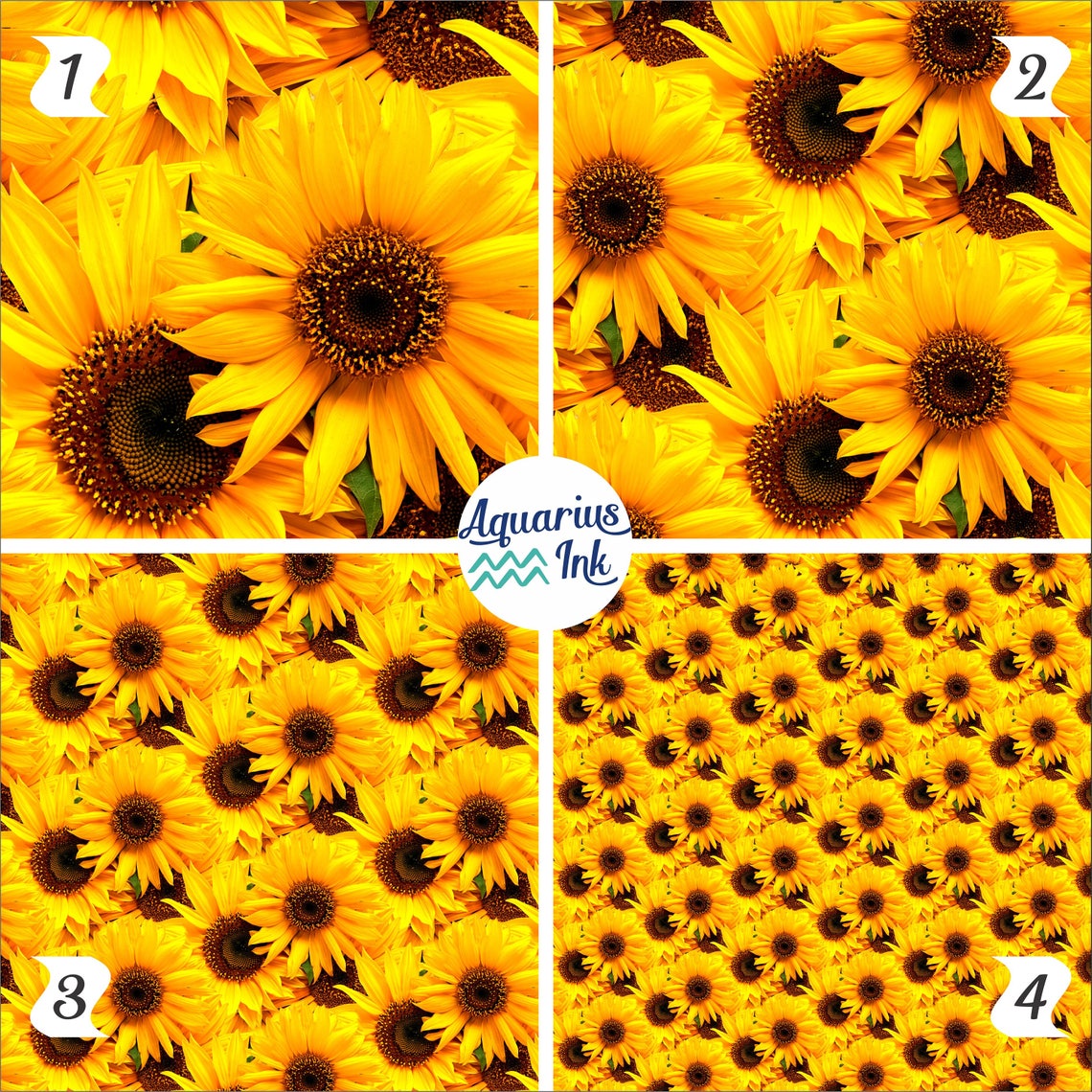 Sunflower patterned craft vinyl sheet heat transfer vinyl Etsy