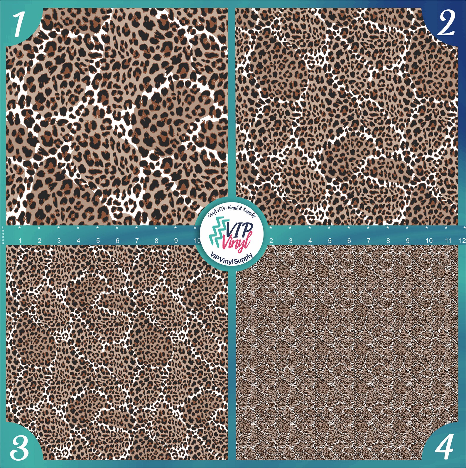 Leopard Print Vinyl HTV or Adhesive Animal Pattern Craft Etsy