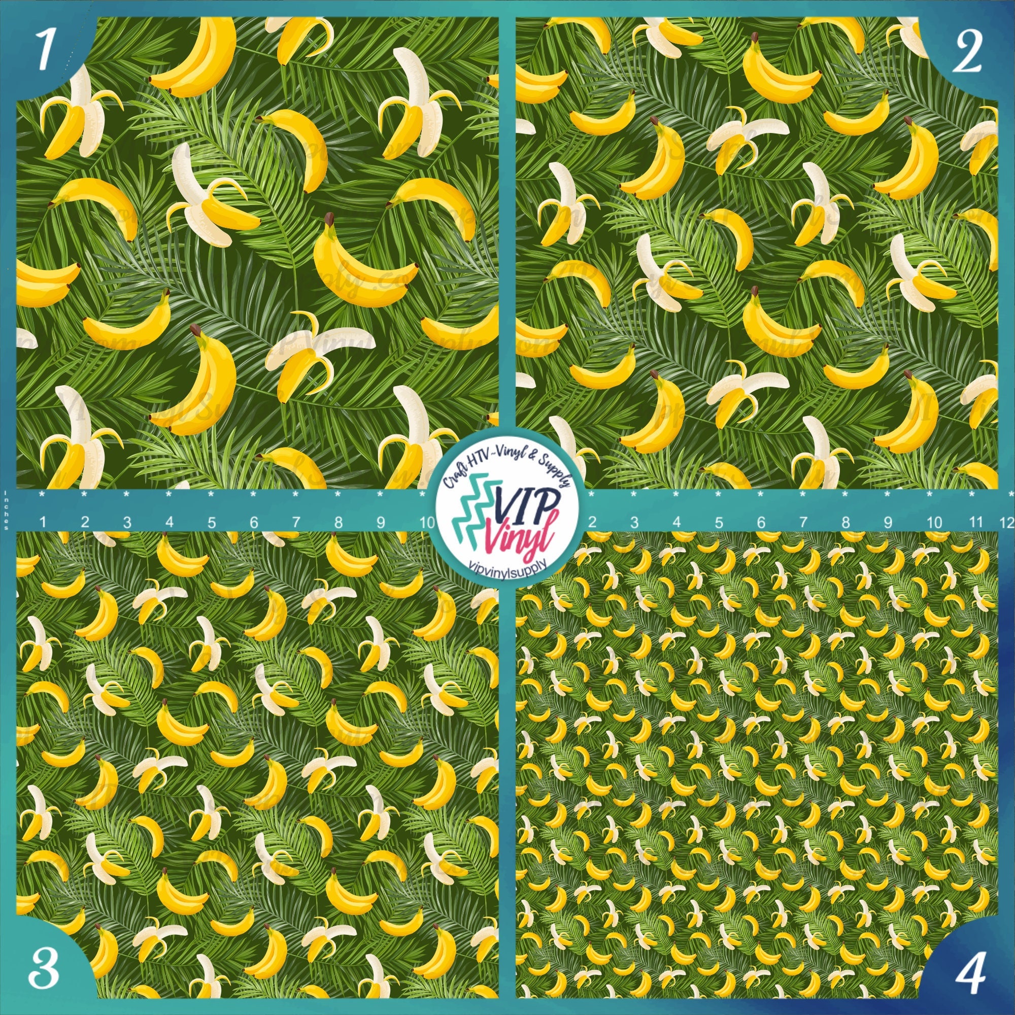 Tropical Banana Patterned Craft Vinyl Sheet Heat Transfer - Etsy