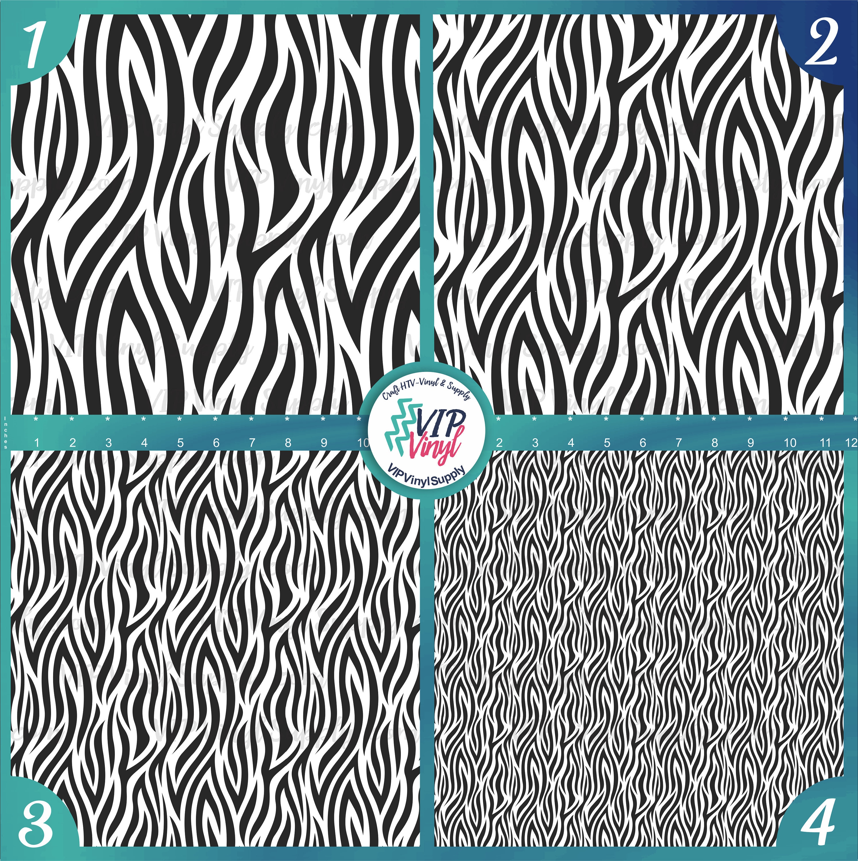 Zebra Print Vinyl HTV or Adhesive Animal Pattern Craft Vinyl Etsy