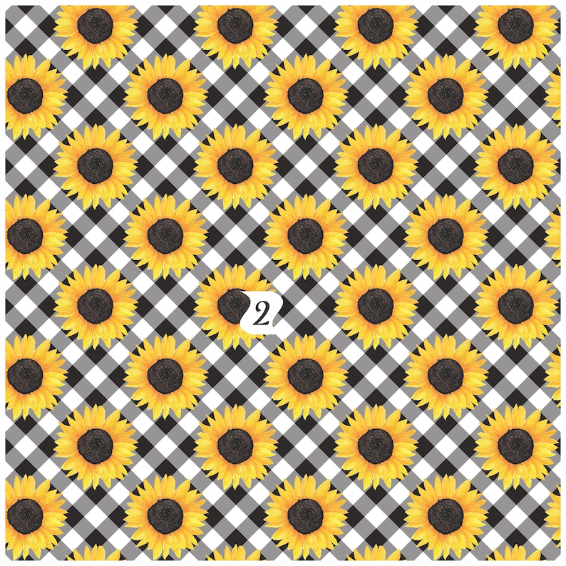 sunflower htv vinyl black and white plaid pattern vinyl etsy