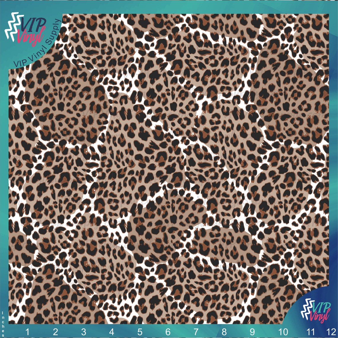 Leopard Print Vinyl HTV or Adhesive Animal Pattern Craft - Etsy