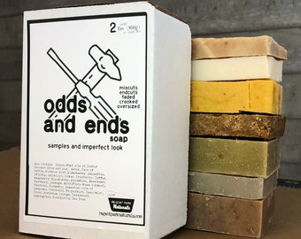 Bulk Artisan Soap, Odds and Ends, Natural Miscuts,Mixed Assortment