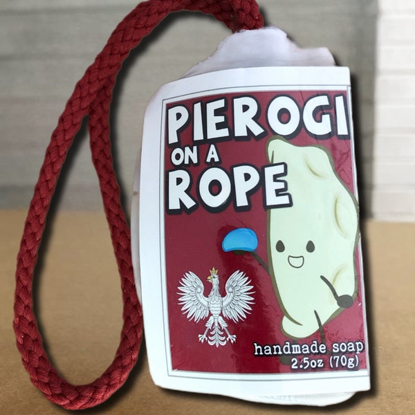 Polish Stocking Stuffer | Pierogi soap | Poland Gift Idea | Babcia's Original Polskie soap on a rope