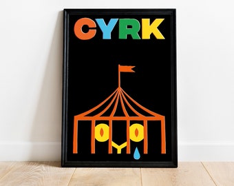 Poster art: CIRCUS / CYRK / 50x70 cm / 30x40 cm / original illustration / polish poster