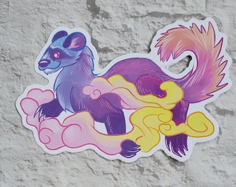 Rainbow Ferret Vinyl Sticker