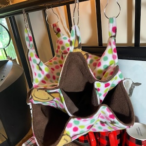 LARGE Honeycomb Rat Hammock READY to SHIP, rat cage accessories, ferret hammock, honeycomb hammock, double hammock