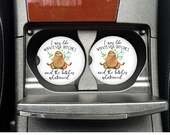 Car Coasters Set of 2 , Whatever Bitches, Car Coasters, cupholder coaster, sloth, whatever, bitches, bff gift, bestie gift