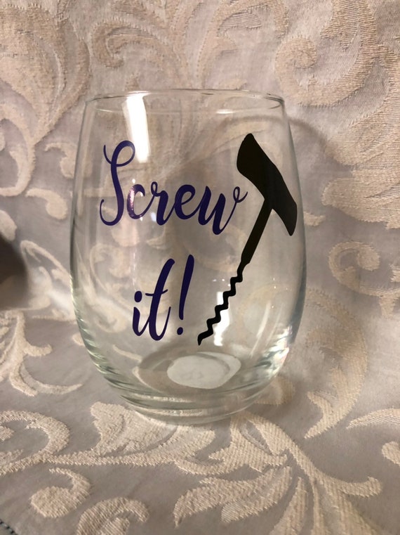 Screw It Funny Stemless Wine Glass Wife Christmas Present Screw It Funny Stemless Wine Glass Wife Christmas Present