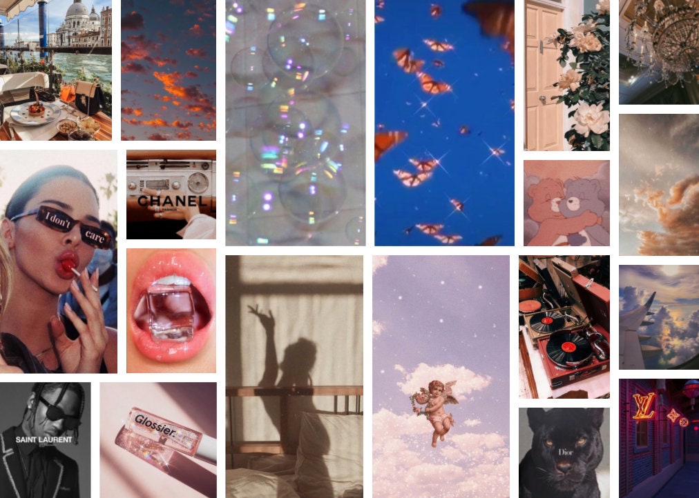 City nights rainbow aesthetic photo wall collage kit 100 Etsy