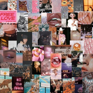 city nights rainbow aesthetic photo wall collage kit - 100 pieces DIGITAL DOWNLOAD