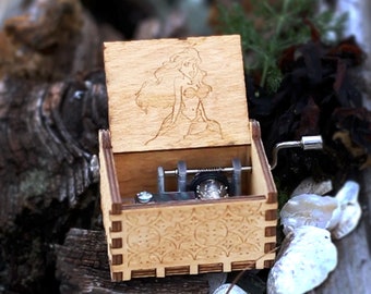 The Little Mermaid Music Box - Custom Handmade Wooden Music Boxes and Songs with Stainless Steel Mechanisms by Music Chests