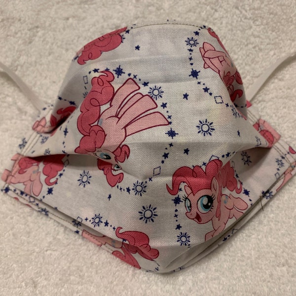 My little pony Adult Reversible Face Mask quilting cotton fabric ready! 2R pinkie pie MLP rainbow dash applejack
