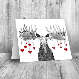 cartão de dia dos namorados para impressão, download digital de cartão de aniversário, eu te amo instantaneamente, cartão de casamento, cartão de animal de alce engraçado, dia dos namorados divertido