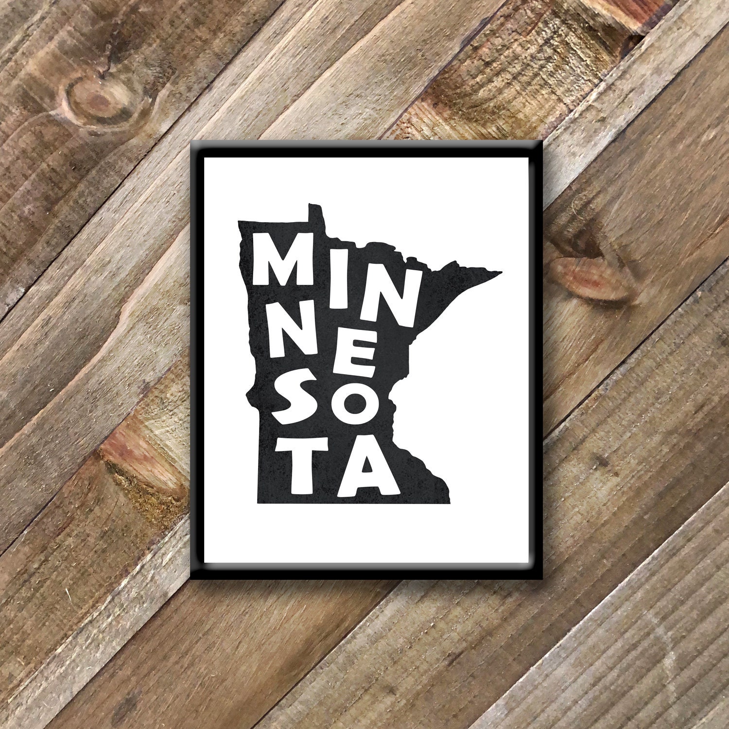 Minnesota Wall Art, Printable State of Minnesota, State Map Design ...