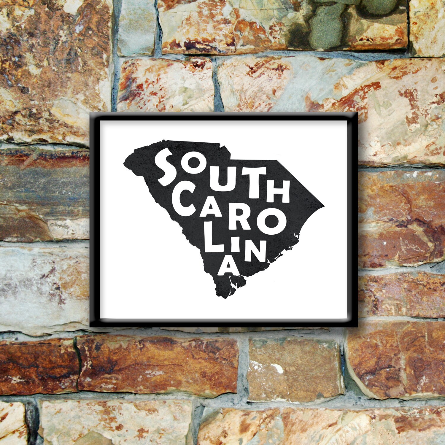 Printable Wall Art, South Carolina Art Print, USA State Maps, Artsy