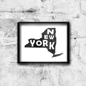 New York Map digitale download, afdrukbare muur kunst, instant download, print muur kunst, 8x10, 11x14, 18x24, 22x28 meer maten, NewYork poster