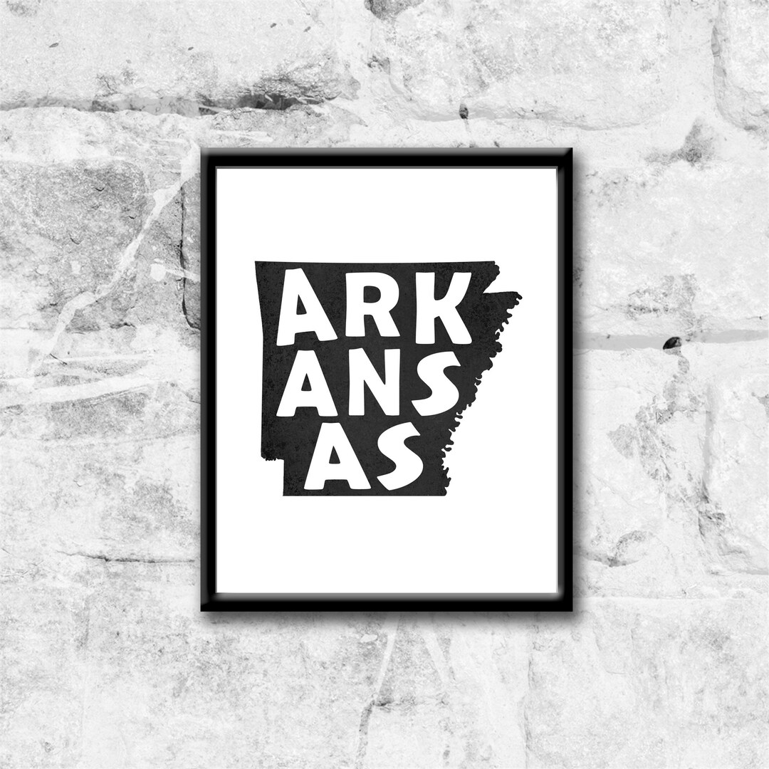 Printable Arkansas Wall Art, Art Print, USA State Maps, AR Poster