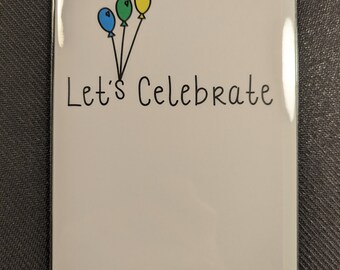 Happy Birthday Sign, Wooden Front Door Sign, Let's Celebrate Decor ...