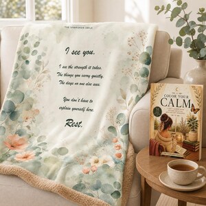 Flare Day Comfort Blanket, Chronic Illness Gift, 50×60 Sherpa Throw image 2