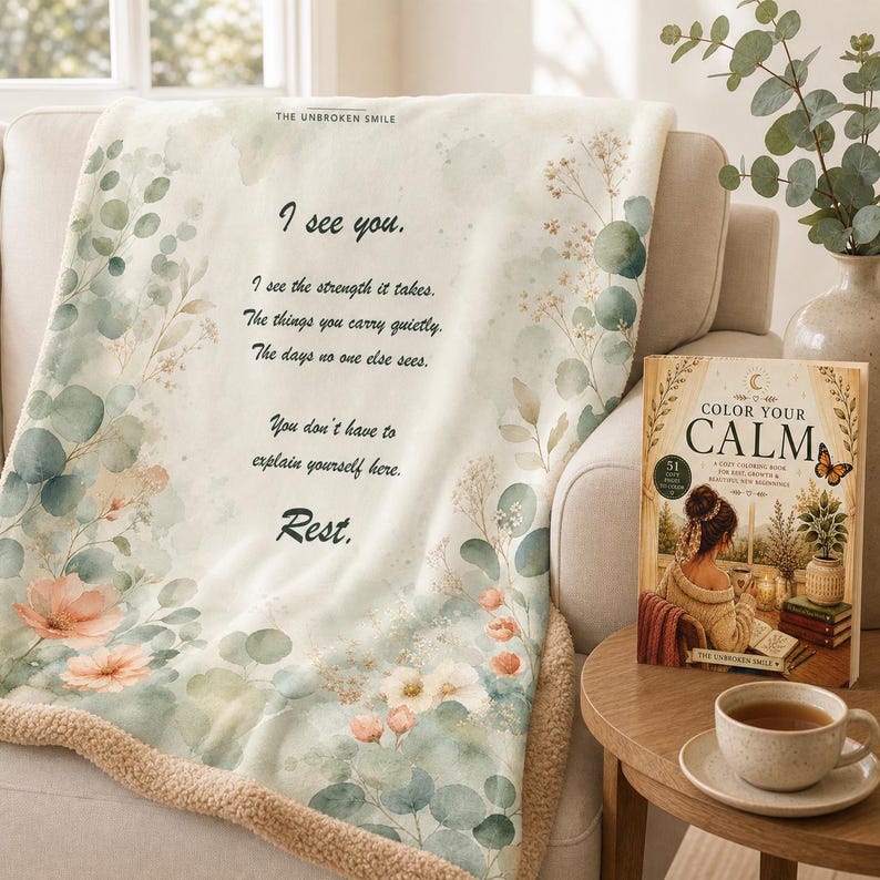 Flare Day Comfort Blanket, Chronic Illness Gift, 50×60 Sherpa Throw image 2