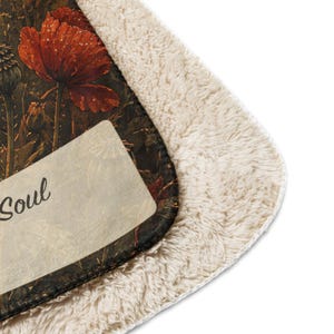 CRPS Awareness Blanket, Unseen Fire, Unshaken Soul Poppy Throw, Chronic Pain Gift