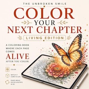 Color Your Next Chapter Living Edition | Interactive Adult Coloring Book | Digital Download | Midlife Reflection | Browser No App image 1