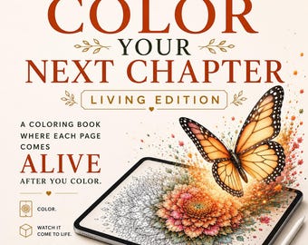 Colorindo Seu Próximo Capítulo - Edição Viva | Livro de Colorir Interativo para Adultos | Download Digital | Reflexão da Meia-Idade | Navegador (Sem Aplicativo)