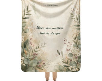 Caregiver Appreciation Blanket, Thoughtful Thank You Gift, 50×60 Sherpa Throw