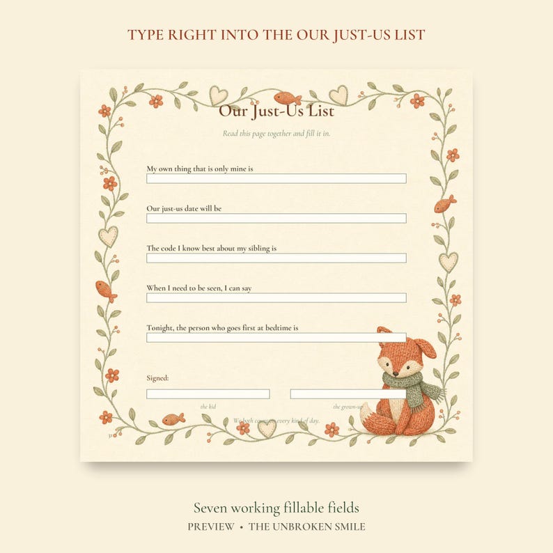 Sibling Chronic Illness Children's Book, Fillable Digital Story for Ages 4-10 image 5