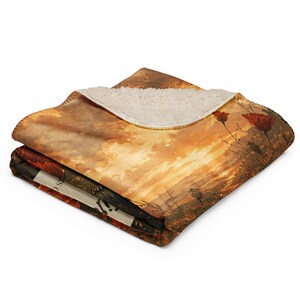 CRPS Awareness Blanket, Unseen Fire, Unshaken Soul Poppy Throw, Chronic Pain Gift