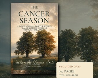 Cancer Caregiver Journal, Fillable PDF for Women Supporting Someone Through Treatment