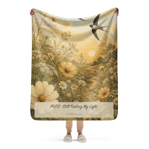 POTS Awareness Blanket, Still Finding My Light Daisy Meadow Throw, Dysautonomia Gift