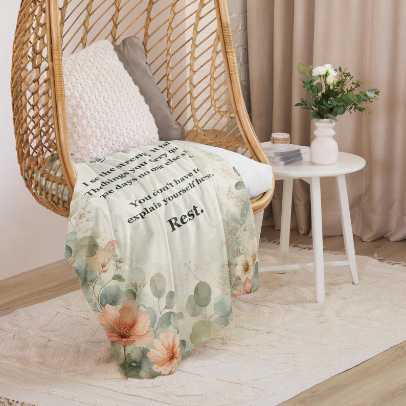 Flare Day Comfort Blanket, Chronic Illness Gift, 50×60 Sherpa Throw image 5