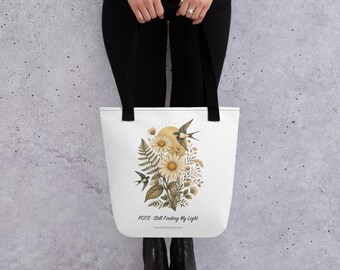 POTS Awareness Tote Bag, Still Finding My Light Daisy Book Bag, Dysautonomia Gift
