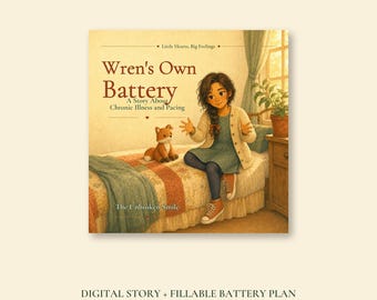 Wren's Own Battery, Chronic Illness Story for Kids, Fillable Pacing PDF, Energy and Rest Book Ages 4 to 10