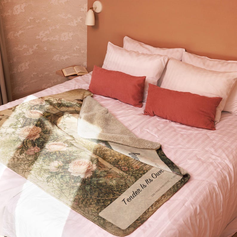 Tender Is Its Own Kind of Strong Caregiver Blanket, Floral Throw, Appreciation Gift