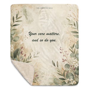 Caregiver Appreciation Blanket, Thoughtful Thank You Gift, 50×60 Sherpa Throw image 4