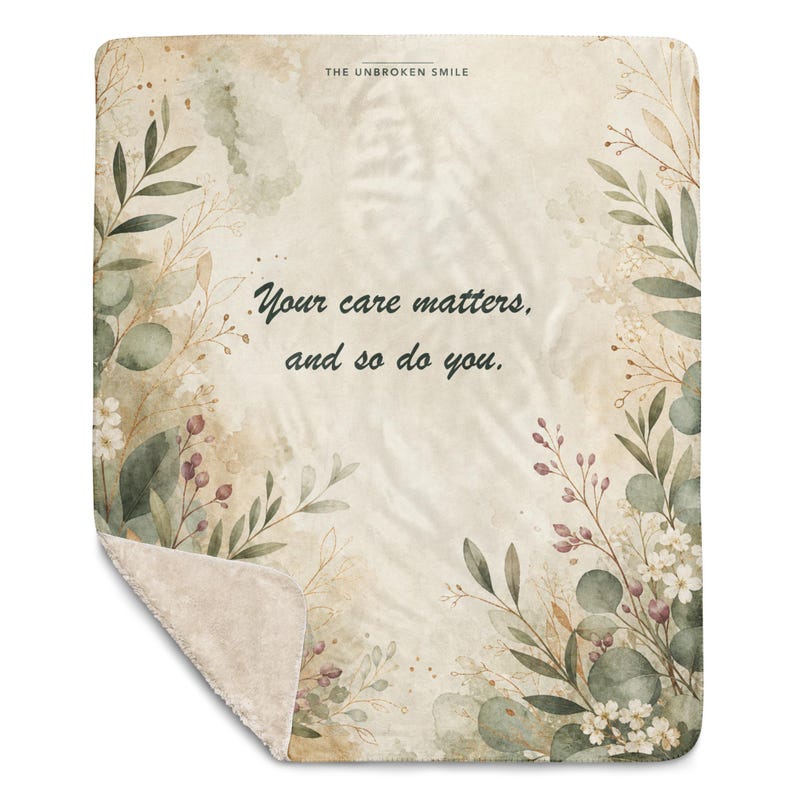 Caregiver Appreciation Blanket, Thoughtful Thank You Gift, 50×60 Sherpa Throw image 4