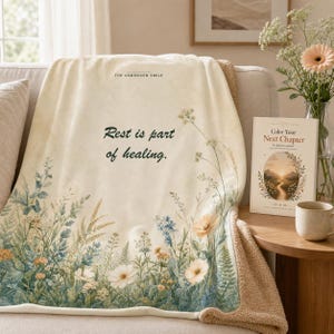 Surgery Recovery Blanket, Thoughtful Get Well Gift, 50×60 Sherpa Throw image 2