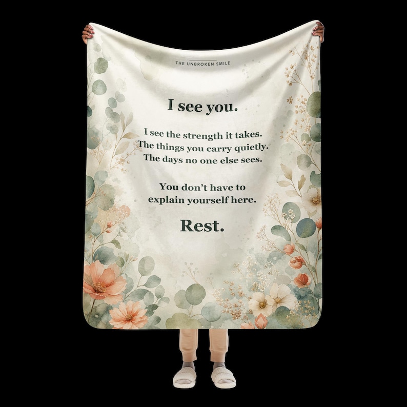 Flare Day Comfort Blanket, Chronic Illness Gift, 50×60 Sherpa Throw image 1